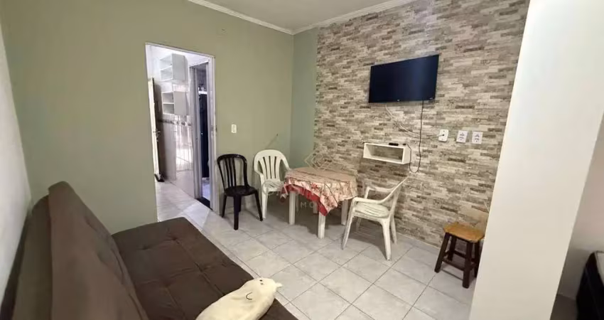 Kitnet mobiliada à venda, 35 m² por r$ 185.000 - mirim - praia grande/sp