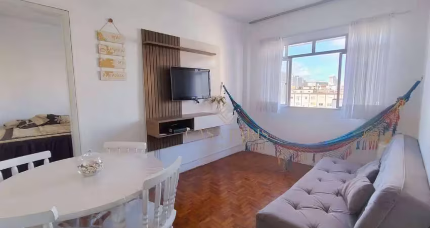 Apartamento mobiliado com 1 dormitório à venda, 47 m² por r$ 250.000 - boqueirão - praia grande/sp