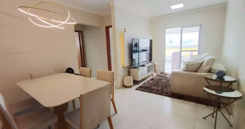 Apartamento mobiliado com 2 dormitórios à venda, 82 m² por r$ 550.000 - aviação - praia grande/sp