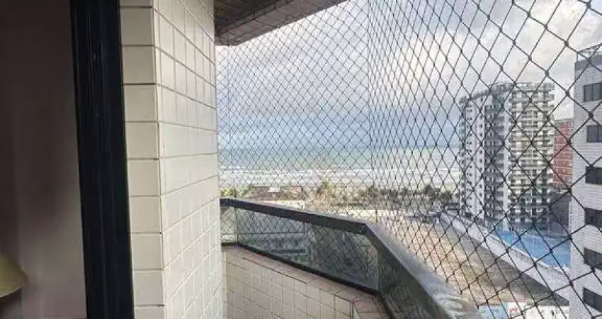 Apartamento vista mar com 3 dormitórios à venda, 95 m² por r$ 670.000 - tupi - praia grande/sp