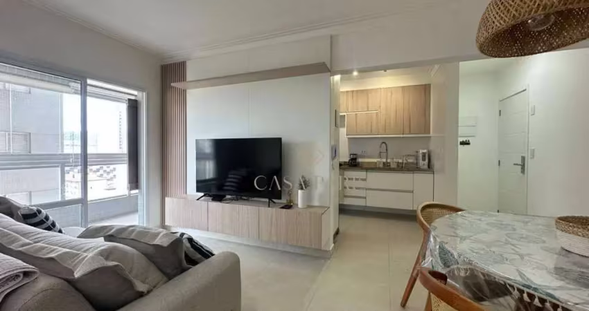Apartamento mobiliado com 1 suíte à venda, 55 m² por r$ 575.000 - boqueirão - praia grande/sp