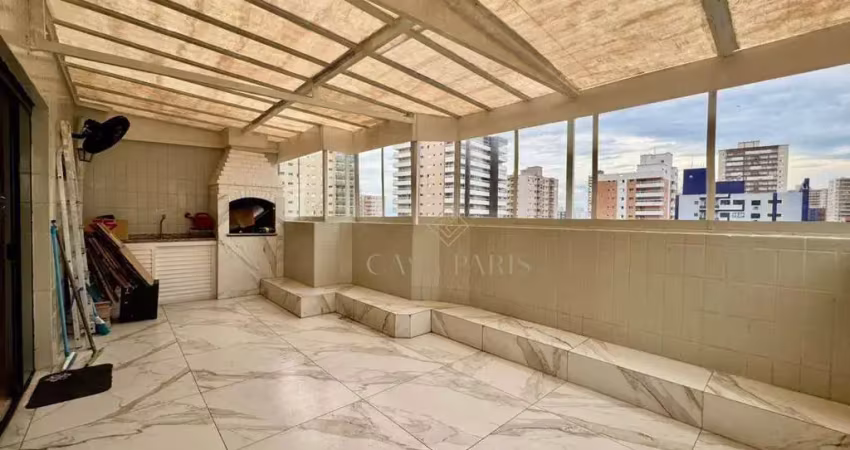 Cobertura com 3 dormitórios à venda, 97 m² por r$ 580.000 - aviação - praia grande/sp