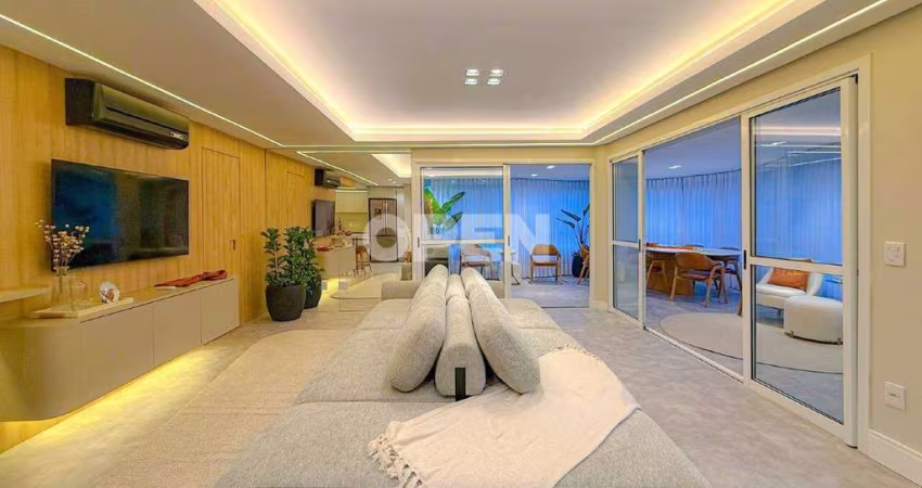 Apartamento 3 dormitórios, suíte com banheira, 150m², mobiliado, Centro de Canoas – Condomínio Solar da Praça