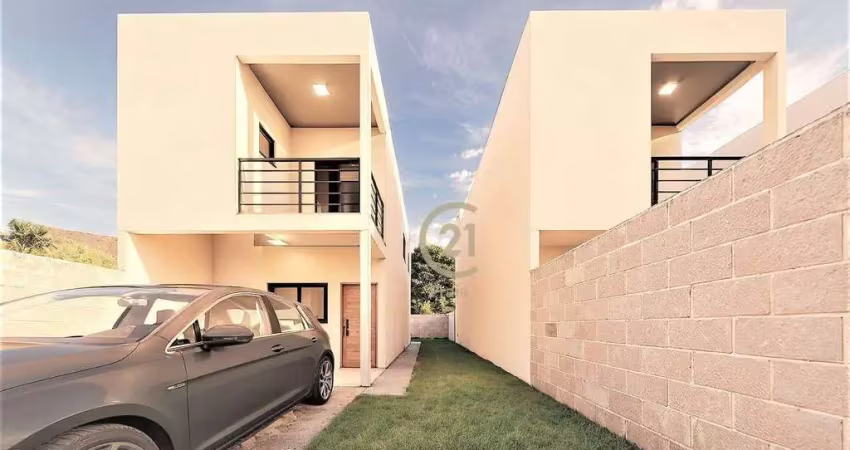 Sobrado com 3 dormitórios à venda, 100 m² por r$ 399.000 - balneário dos golfinhos - caraguatatuba/sp