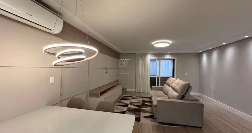 APARTAMENTO MOBILIADO COM 109 M² PRIVATIVOS COM 2 DORMITÓRIOS E 2 VAGAS NO BAIRR