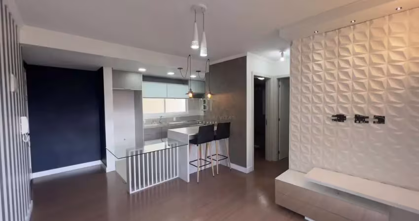 APARTAMENTO SEMIMOBILIADO COM 2 DORMITÓRIOS E VAGA DUPLA DE GARAGEM NO BAIRRO SÃ