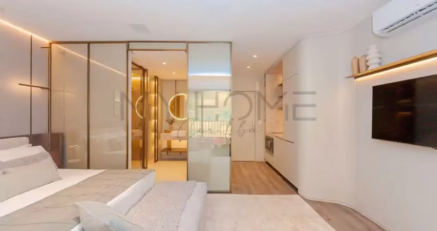 Apartamento à venda no batel - 1 quarto - sacada - condomínio clube