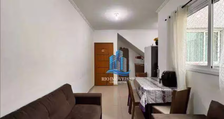 Cobertura com 2 dormitórios à venda, 88 m² por r$ 399.000 - vila humaitá - santo andré/sp