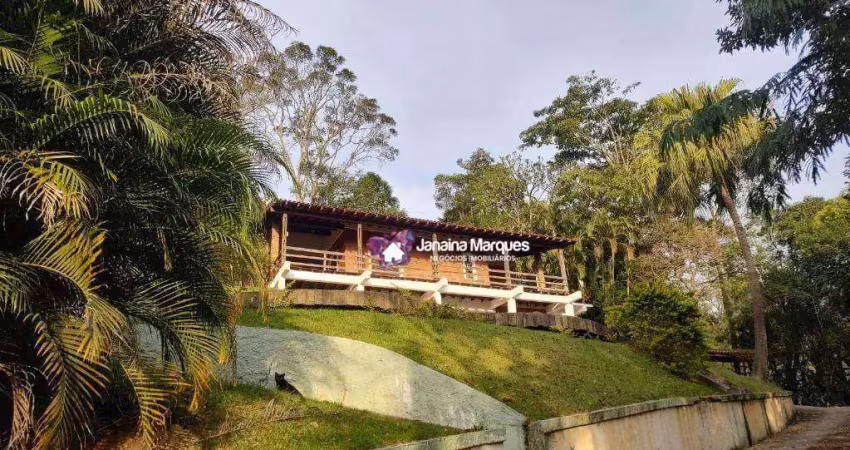 Chácara com 2 dormitórios, 1557 m² - venda por r$ 800.000,00 ou aluguel por r$ 4.495,00/mês - chacara bom jardim - araçariguama/sp