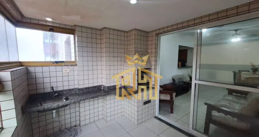 Apartamento à venda - 02 dormitórios (01 suíte) - sacada com churrasqueira com vista mar parcial - lazer completo - aviação - praia grande (sp)