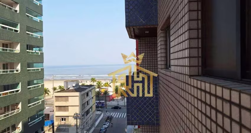Apartamento 02 dormitórios (01 suíte) - sacada com vista mar - 1 vaga - aviação - praia grande