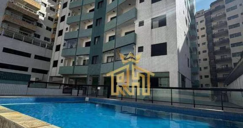 Apartamento, 50m da praia, com 1 dormitório à venda, 52 m² por R$ 325.000 - Ocian - Praia Grande/SP