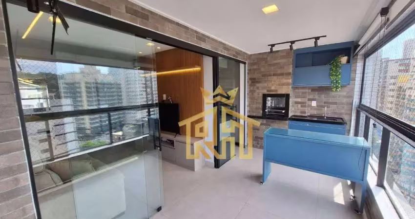 Lindo apartamento semi-mobiliado no canto do forte -  03 suítes - varanda gourmet - vista mar - lazer completo - 2 vagas privativas