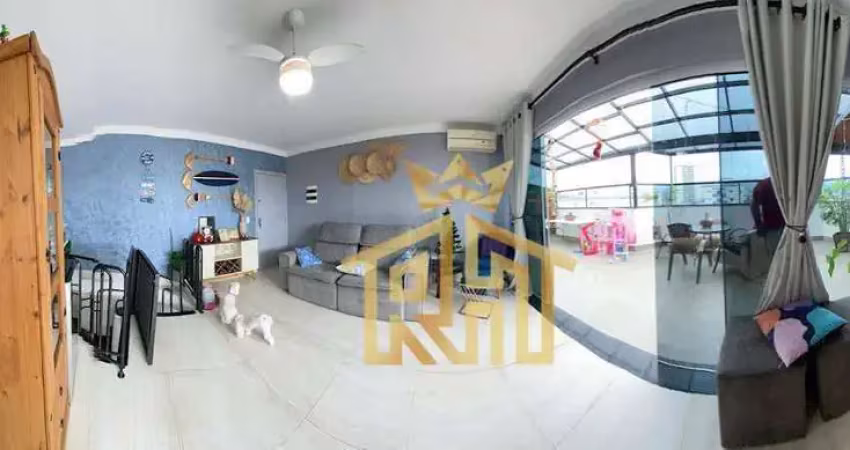 Cobertura  duplex de 3 dormitórios (2 suítes) no bairro do caiçara em praia grande - sp