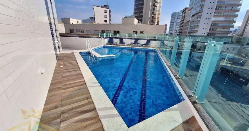 Apartamento novo - 02 dorms (01 suíte) - sacada gourmet - lazer - 1 vaga - caiçara - praia grande