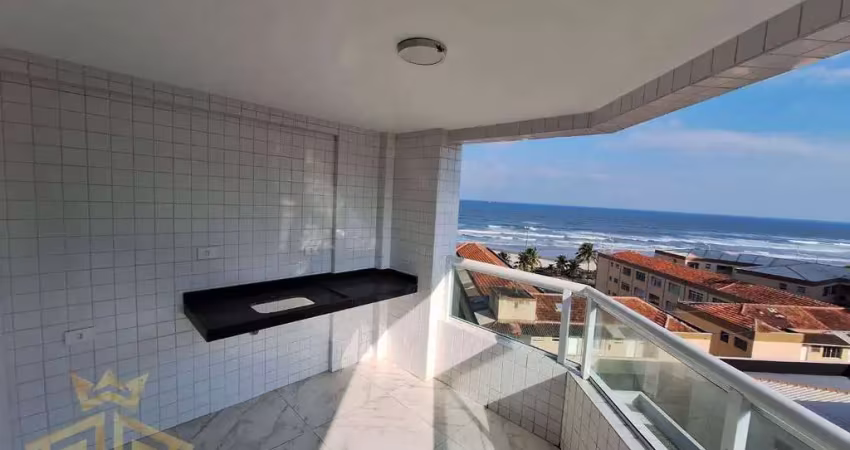 Apartamento 02 dorms (01 suíte) - sacada gourmet - vista mar - lazer - 1 vaga - caiçara