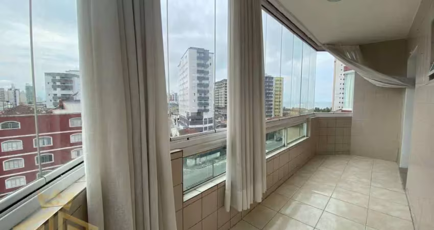 Apartamento 02 dormitórios (01 suíte) - sacada - lazer - 1  vaga - vila mirim - praia grande
