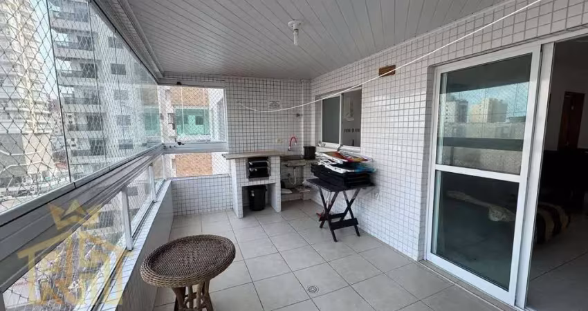 Apartamento espaçoso - guilhermina - 1 dormitório - sacada com churrasqueira - 1 vaga
