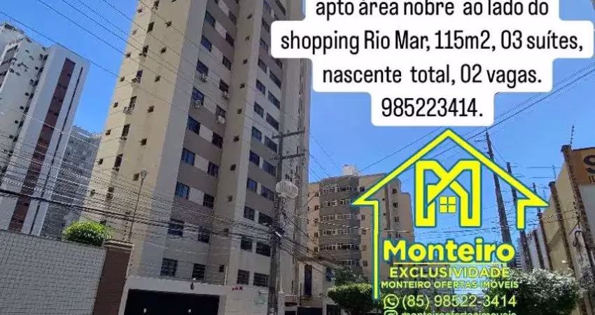 Excelente oferta ótimo apto nascente total área nobre ao lado do shopping Rio Mar