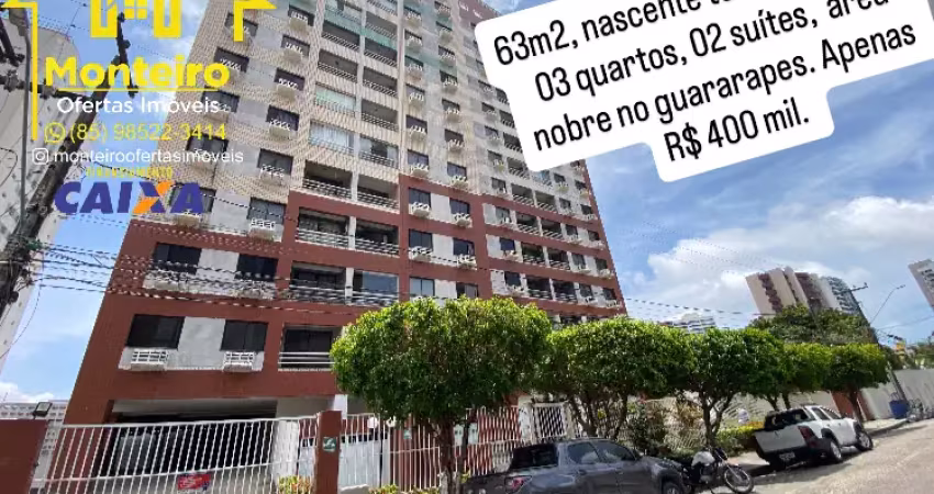 Oportunidade única ótimo apto área nobre no guararapes nascente total