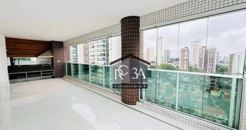 Apartamento com 3 dormitórios para alugar, 184 m² por r$ 16.000,00/mês - anália franco - são paulo/sp