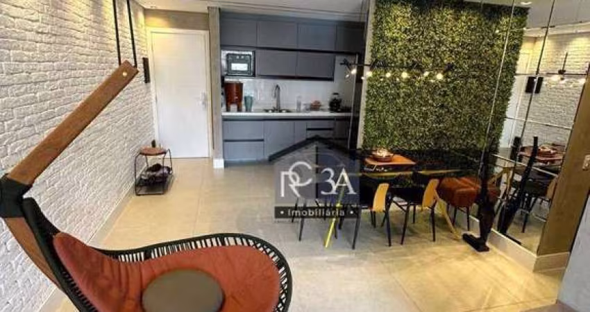 Apartamento com 3 dormitórios com varanda gourmet  à venda, 73 m² por R$ 1.200.000 - Anália Franco - São Paulo/SP