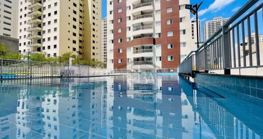 Apartamento para locação no tatuapé condomínio quadra azul com sala ampliada , 2 dormitórios, 2 vagas.