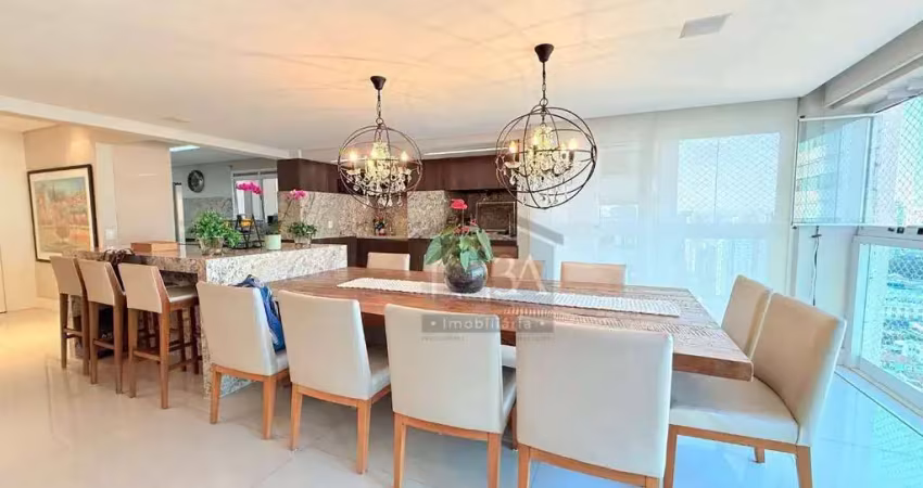 Apartamento à venda no tatuapé com 264 m², mobiliado e decorado, 3 suítes, sacada gourmet, 4 vagas,