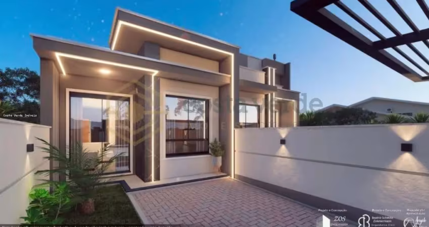 Linda casa geminada com 3 dormitórios sendo 1 suíte no bairro meia praia em navegantes/sc