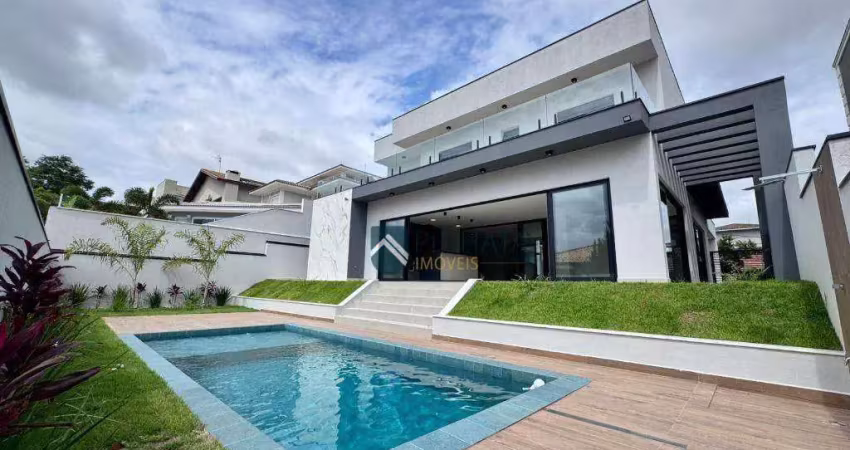 Casa nova de alto padrão no portal do paraíso ii – 4 quartos / 4 suítes e piscina em jundiaí/sp