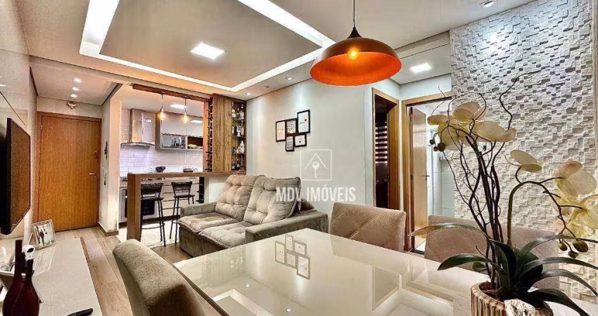 Apartamento 2 quartos, suíte, planejados e 2 vagas cobertas, à venda, c/ 50m², bairro Santa Amélia / Pampulha - Belo Horizonte.