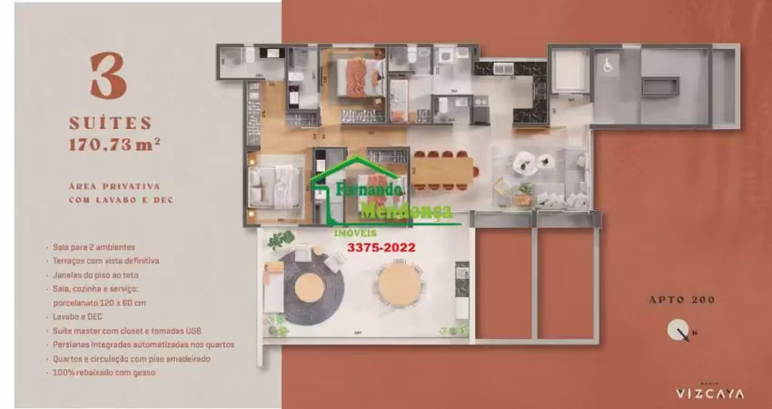 Apartamento com 3 quartos à venda na Rua Eclipse, 130, Santa Lúcia, Belo Horizonte