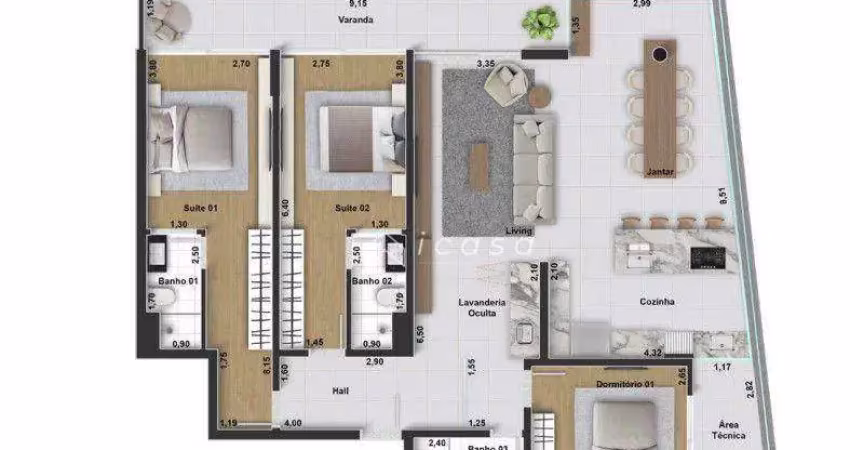 Apartamento com 3 dormitórios à venda, 134 m² por r$ 2.150.000,00 - itaguá - ubatuba/sp