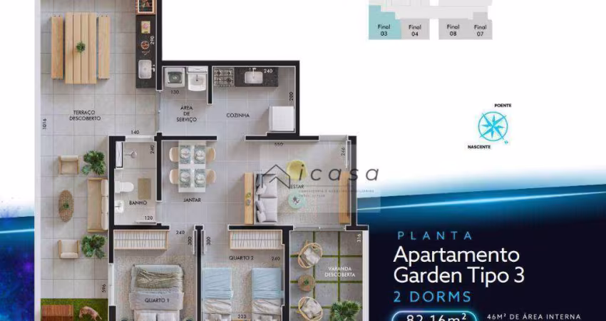 Apartamento com 2 dormitórios à venda, 82 m² por R$ 447.000,00 - Jardim Uirá - São José dos Campos/SP