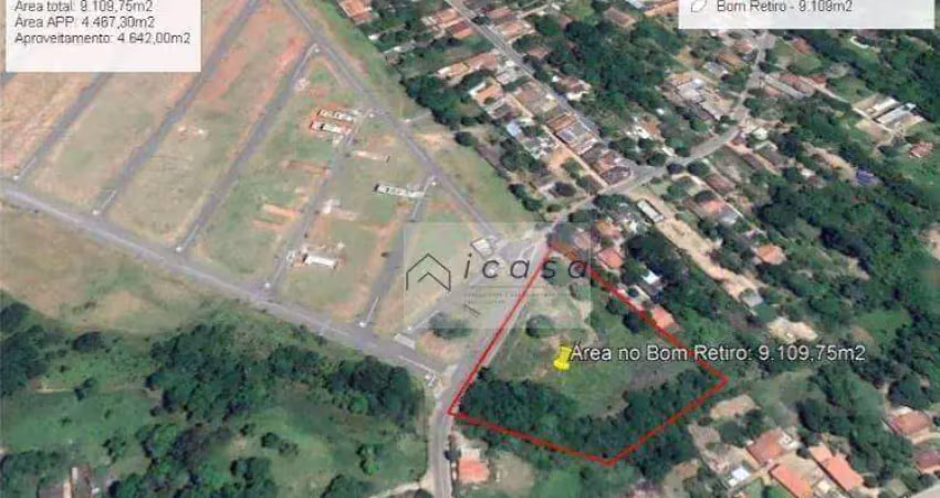 Área à venda, 9100 m² por r$ 1.500.000,00 - bom retiro - são josé dos campos/sp
