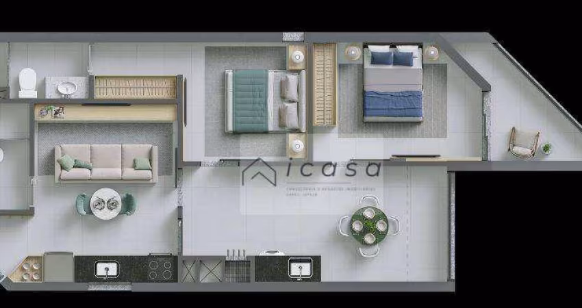 Apartamento com 2 dormitórios à venda, 70 m² por R$ 1.507.000,00 - Itaguá - Ubatuba/SP