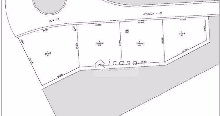 Terreno à venda, 1940 m² por R$ 1.649.221,00 - Residencial Colinas - Caçapava/SP