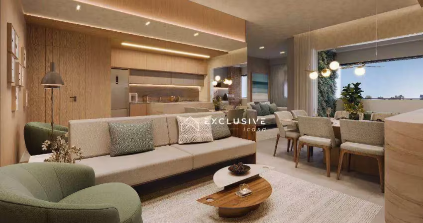 Apartamento com 3 dormitórios à venda, 76 m² - santana - são josé dos campos/sp