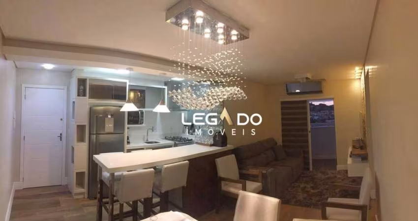 Apartamento Mobiliado com 2 dormitórios (1 suíte) à venda, 66 m² por R$ 430.000 - Iririú - Joinville/SC