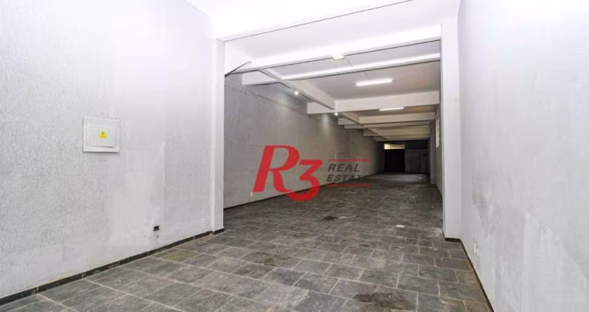 Loja, 570 m² - venda por R$ 3.000.000,00 ou aluguel por R$ 26.060,00/mês - Encruzilhada - Santos/SP