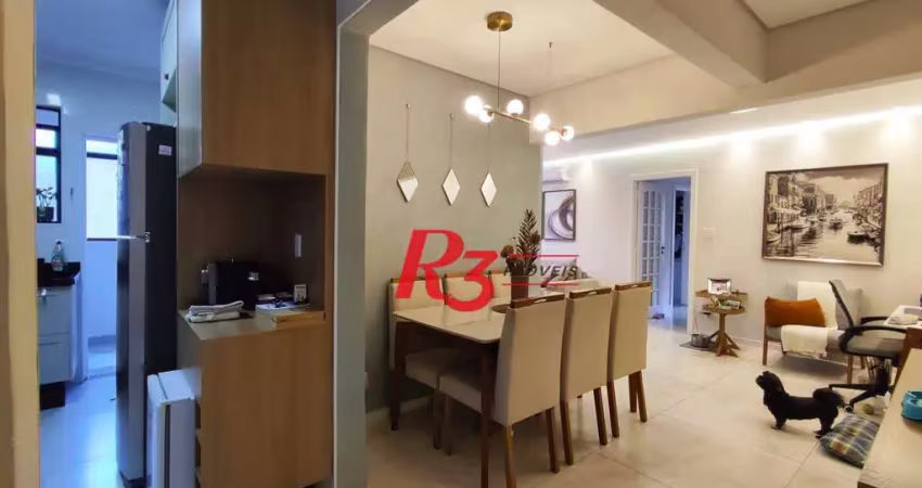 Apartamento com 2 dormitórios à venda, 94 m² por r$ 635.000,00 - aparecida - santos/sp