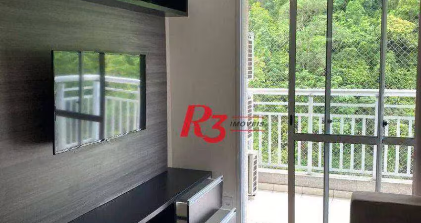 Apartamento com 2 dormitórios para alugar, 64 m² por r$ 4.500,00/mês - marapé - santos/sp