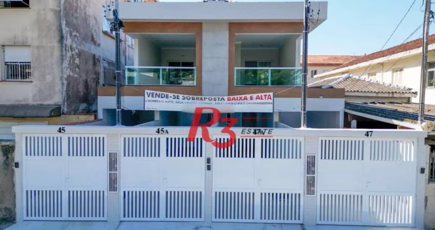 Sobrado com 3 dormitórios à venda, 115 m² por R$ 830.000,00 - Marapé - Santos/SP