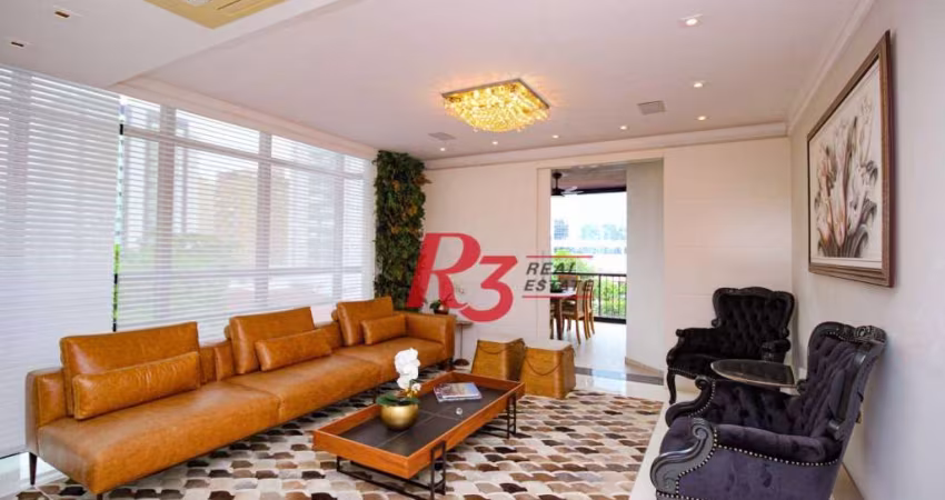 Apartamento com 4 suítes à venda, 280 m² por R$ 2.100.000 - Aparecida - Santos/SP