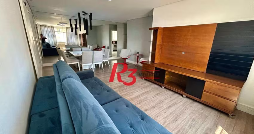 Apartamento com 3 dormitórios, 132 m² - venda por R$ 1.170.000,00 ou aluguel por R$ 7.200,00/mês - Pompéia - Santos/SP