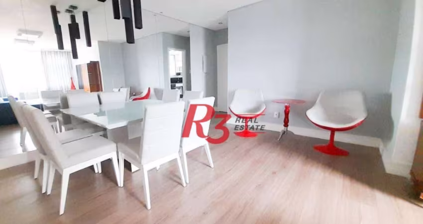 Apartamento com 3 dormitórios, 132 m² - venda por R$ 1.170.000,00 ou aluguel por R$ 7.200,00/mês - Pompéia - Santos/SP
