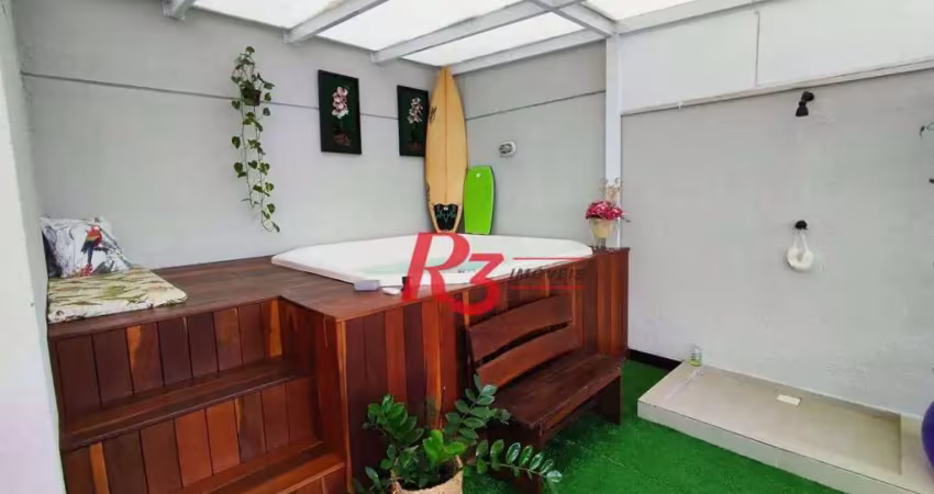 Apartamento garden com 2 dormitórios à venda, 154 m² por r$ 1.379.000,00 - campo grande - santos/sp