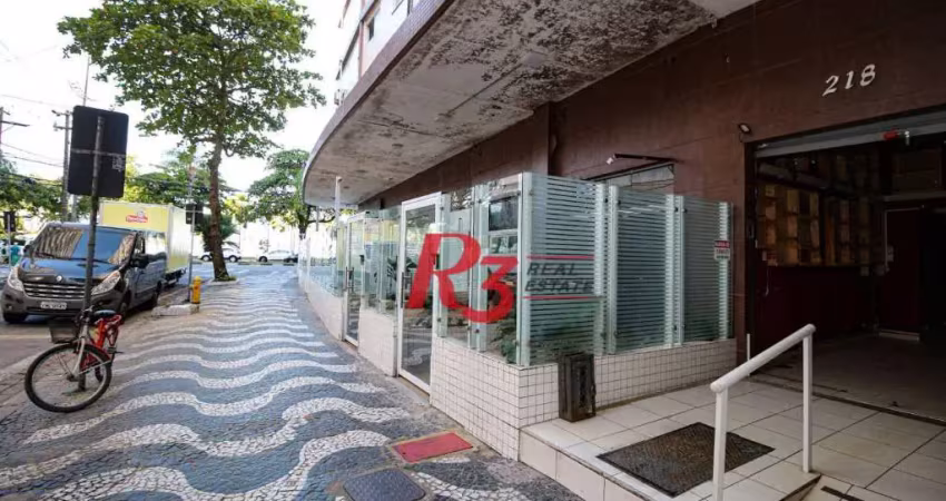 Loja para alugar, 45 m² por r$ 5.000,00/mês - gonzaga - santos/sp
