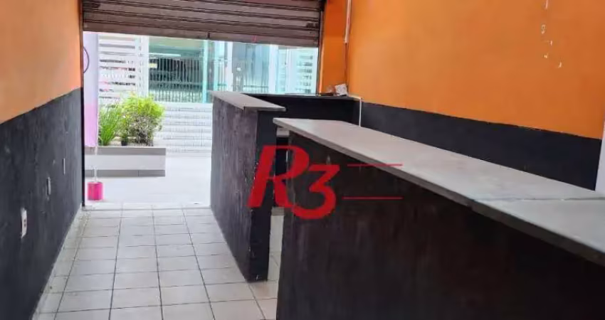 Loja para alugar, 26 m² por r$ 3.000,00/mês - gonzaga - santos/sp