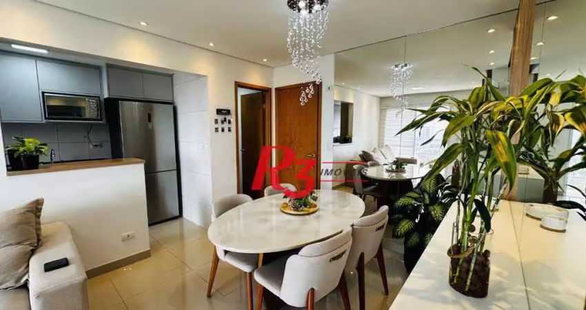 Apartamento com 2 dormitórios à venda, 59 m² por r$ 660.000,00 - vila matias - santos/sp
